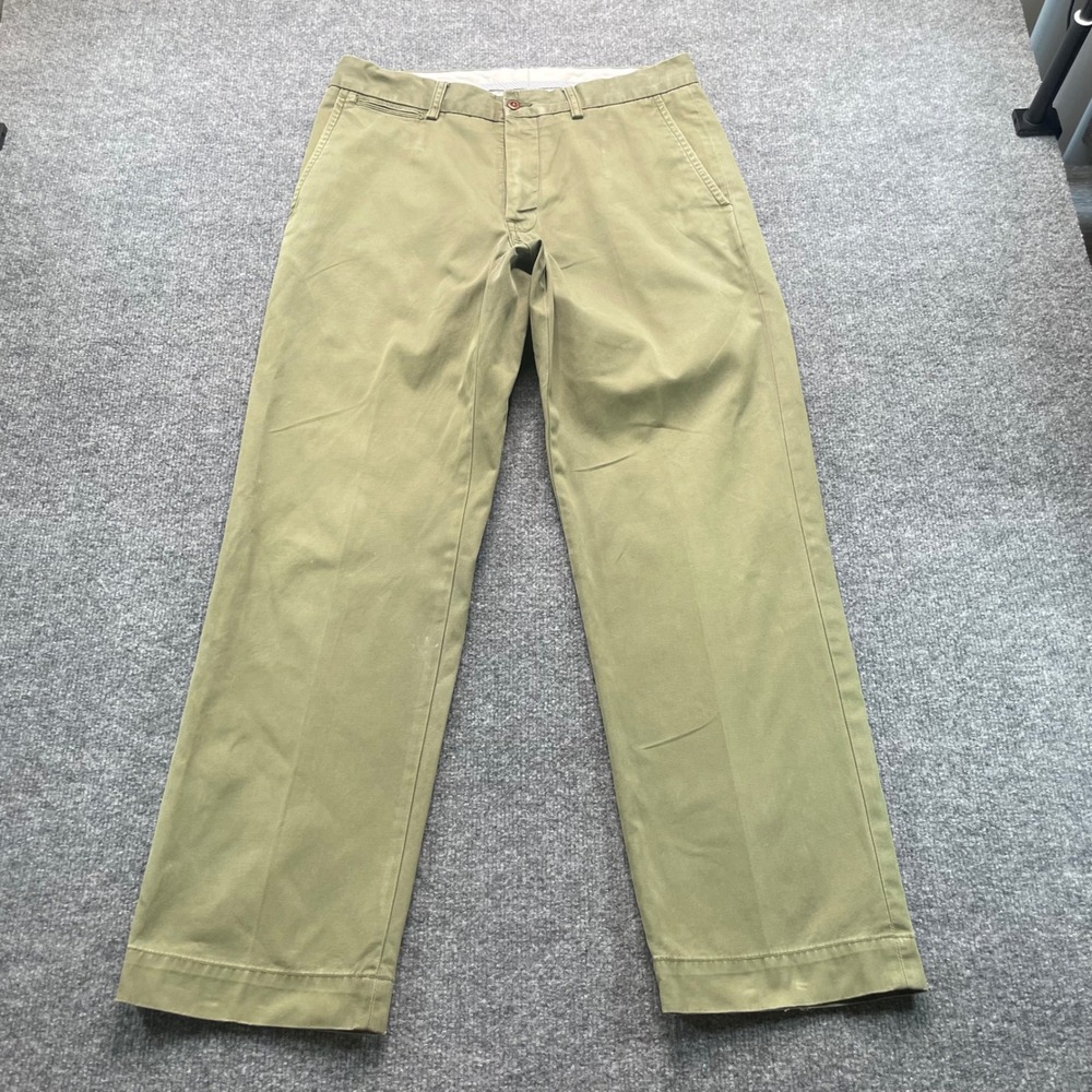 Polo Ralph Lauren Suffield Pant Men 33x30 Green Khaki Chino Straight Cotton